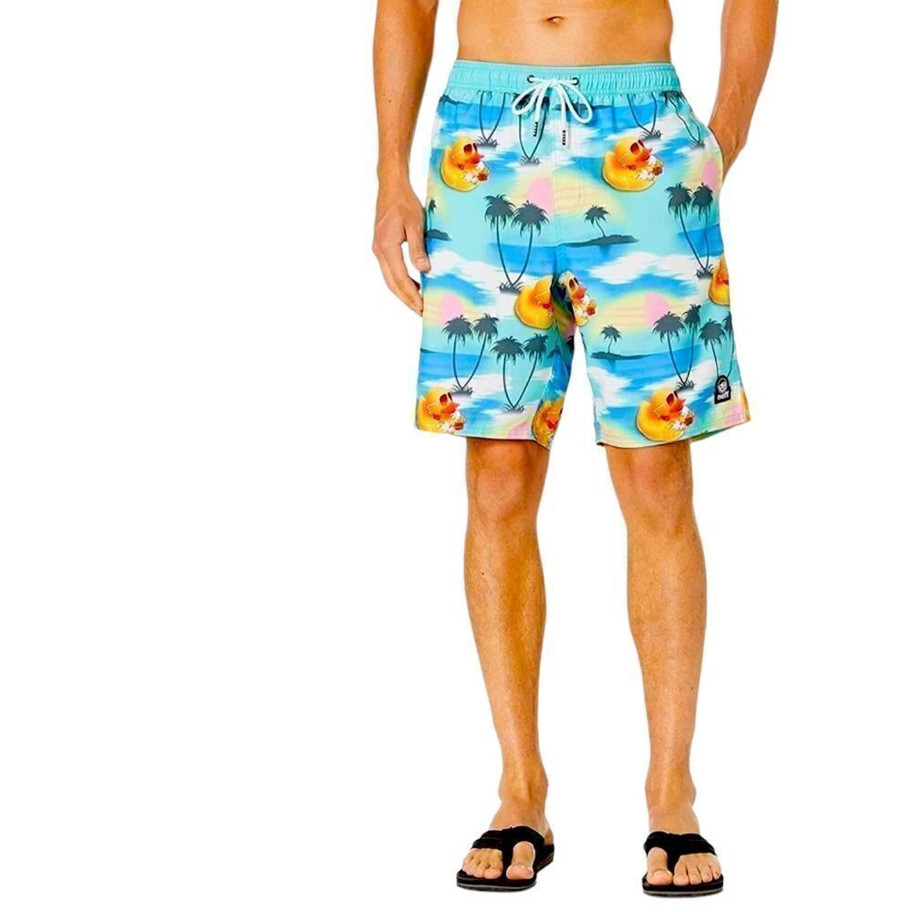 Neff Tropical Rubber Ducky Hot Tub Swim Trunks Size Large NWT
